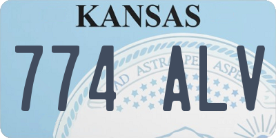KS license plate 774ALV