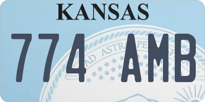 KS license plate 774AMB