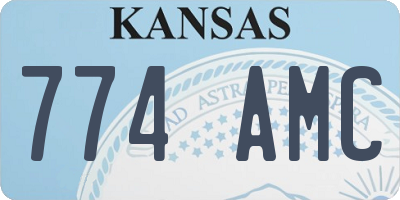 KS license plate 774AMC