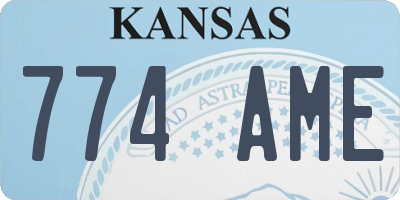 KS license plate 774AME