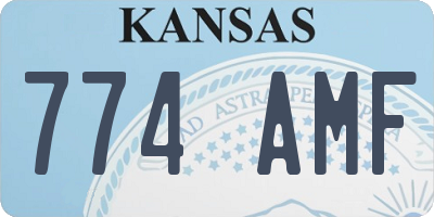 KS license plate 774AMF