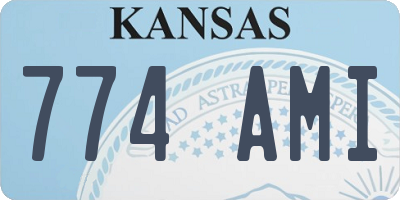 KS license plate 774AMI