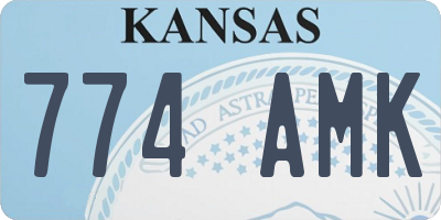 KS license plate 774AMK