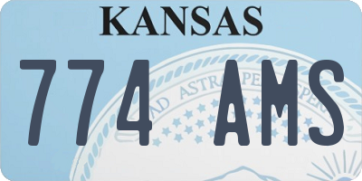 KS license plate 774AMS