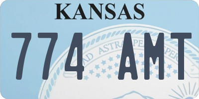 KS license plate 774AMT