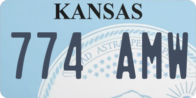 KS license plate 774AMW