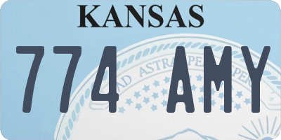 KS license plate 774AMY