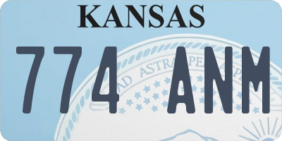 KS license plate 774ANM