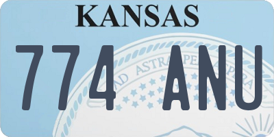 KS license plate 774ANU