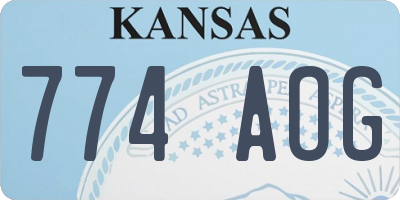 KS license plate 774AOG