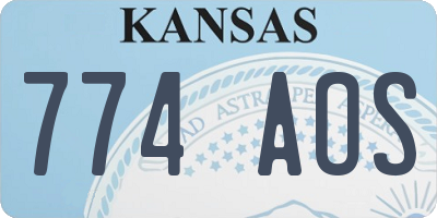 KS license plate 774AOS