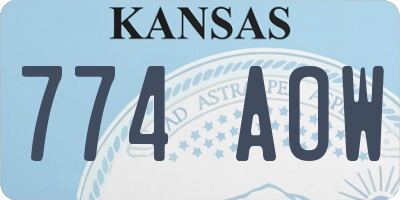 KS license plate 774AOW