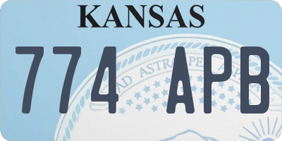 KS license plate 774APB