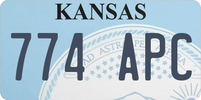 KS license plate 774APC