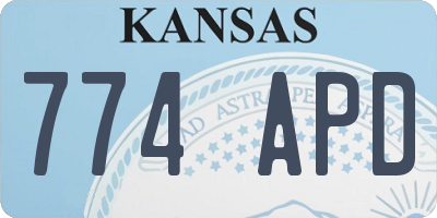 KS license plate 774APD