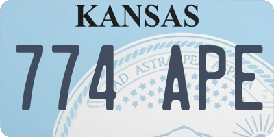 KS license plate 774APE