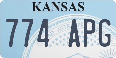 KS license plate 774APG