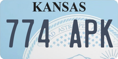 KS license plate 774APK
