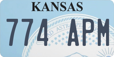 KS license plate 774APM