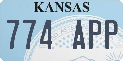 KS license plate 774APP