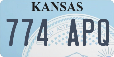 KS license plate 774APQ