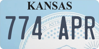 KS license plate 774APR