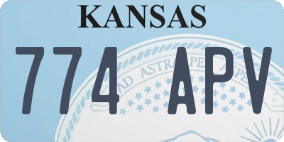 KS license plate 774APV