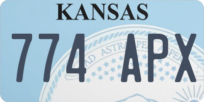 KS license plate 774APX