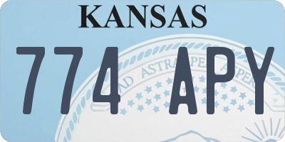 KS license plate 774APY