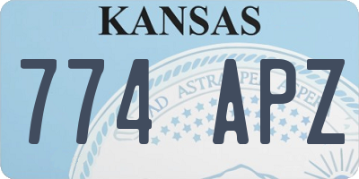 KS license plate 774APZ