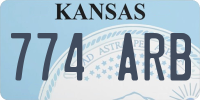 KS license plate 774ARB