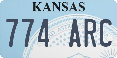 KS license plate 774ARC