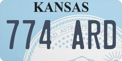 KS license plate 774ARD