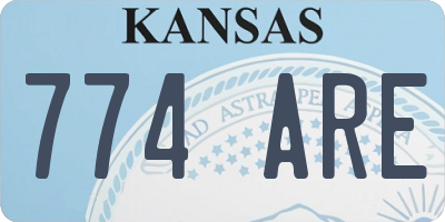 KS license plate 774ARE