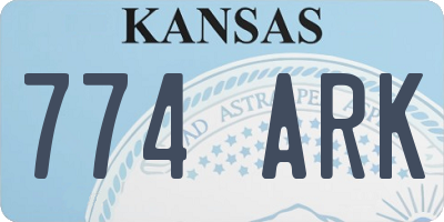 KS license plate 774ARK