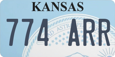 KS license plate 774ARR