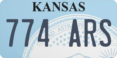 KS license plate 774ARS