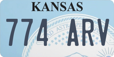 KS license plate 774ARV