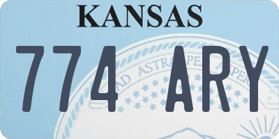 KS license plate 774ARY