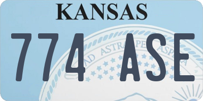 KS license plate 774ASE