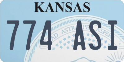 KS license plate 774ASI
