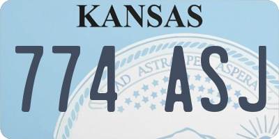 KS license plate 774ASJ