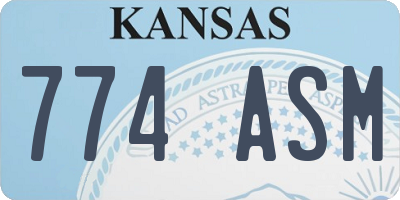 KS license plate 774ASM