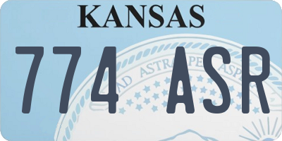 KS license plate 774ASR