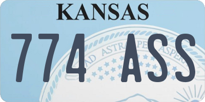 KS license plate 774ASS
