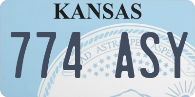 KS license plate 774ASY