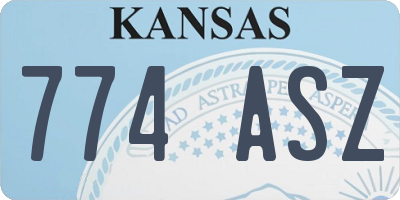 KS license plate 774ASZ