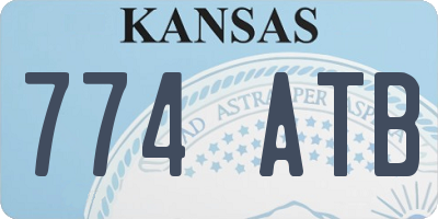 KS license plate 774ATB