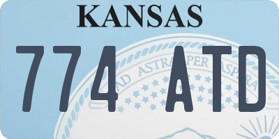 KS license plate 774ATD