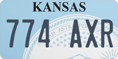 KS license plate 774AXR